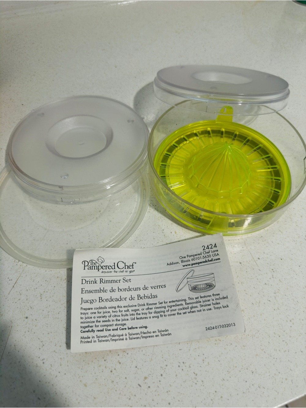 Pampered Chef Drink Rimmer Set